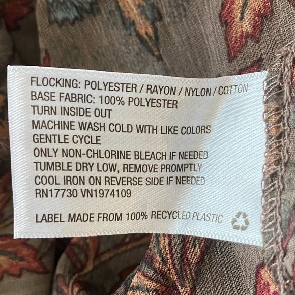 Knox Rose Floral Velvet Burnout Shirt Smocked Victorian Dark Fairy Whimsigoth-XL - Picture 16 of 16